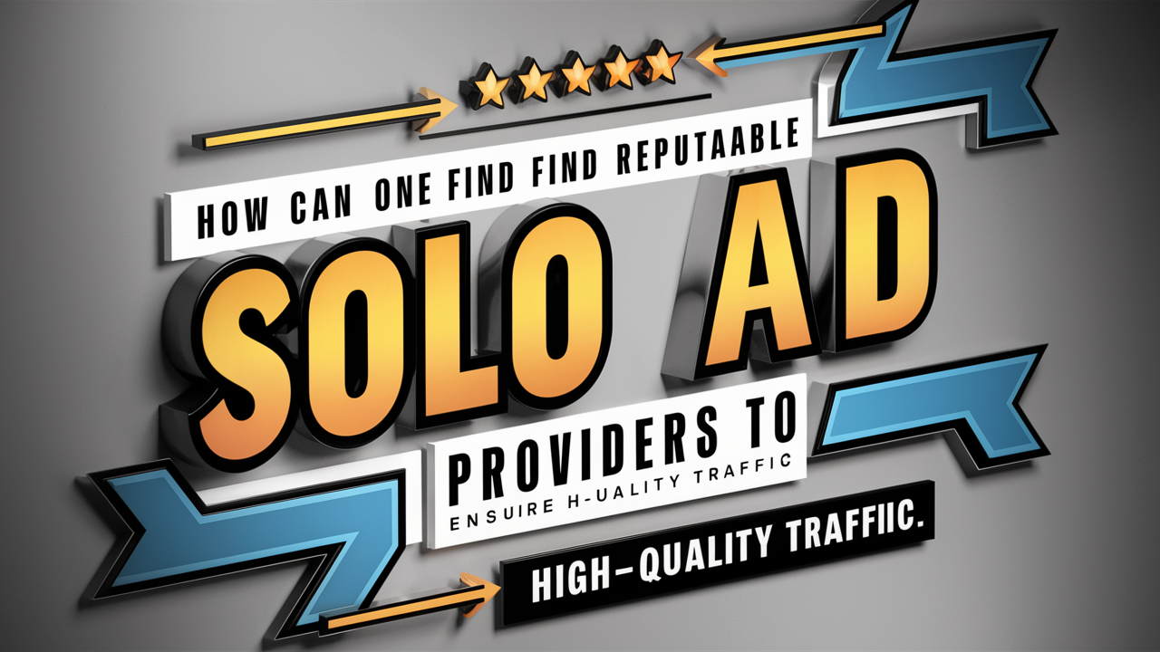 How Can One Find Reputable Solo Ad Providers to Ensure High-Quality Traffic?