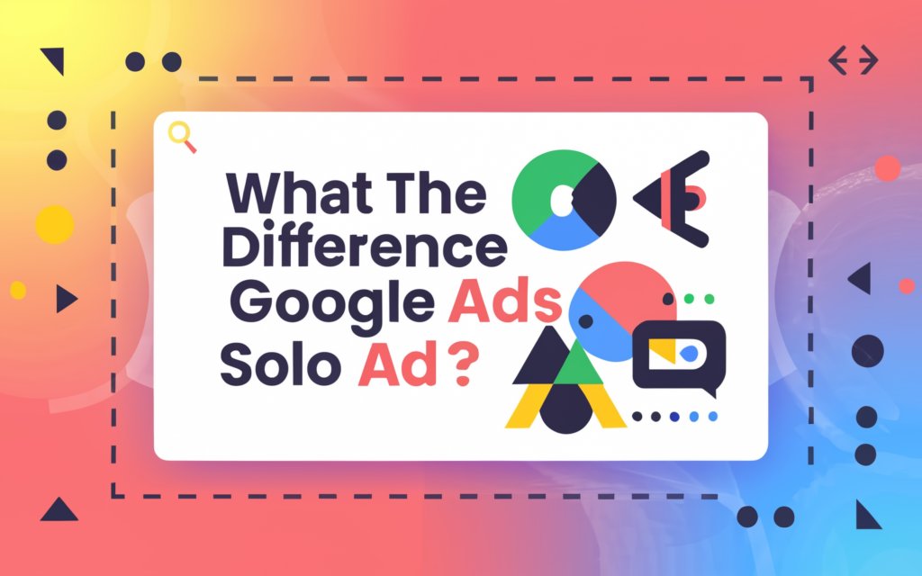 What is the difference between Google ads and solo ads