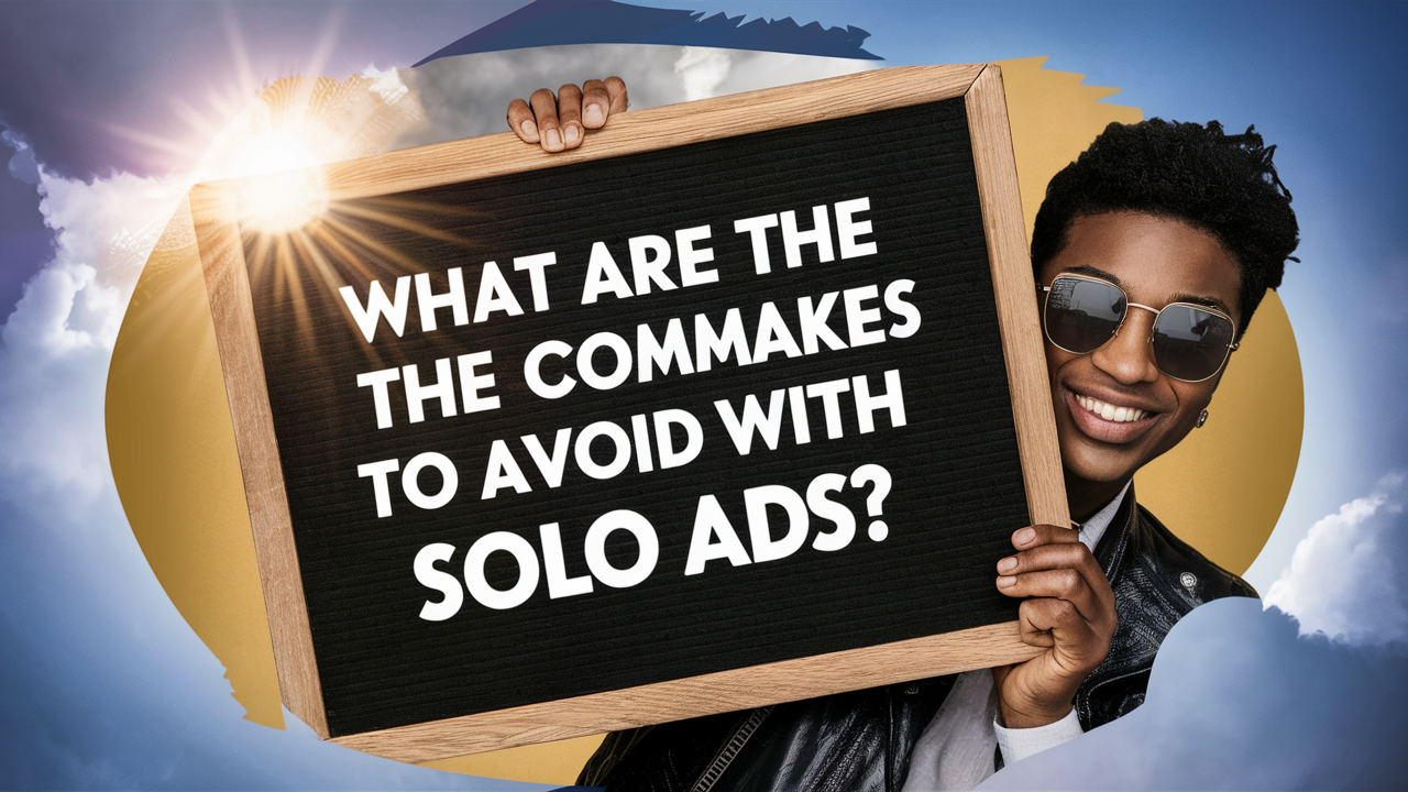 What are the common mistakes to avoid with Solo Ads?