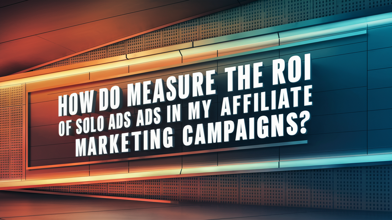 How do I measure the ROI of solo ads in my affiliate marketing campaigns?