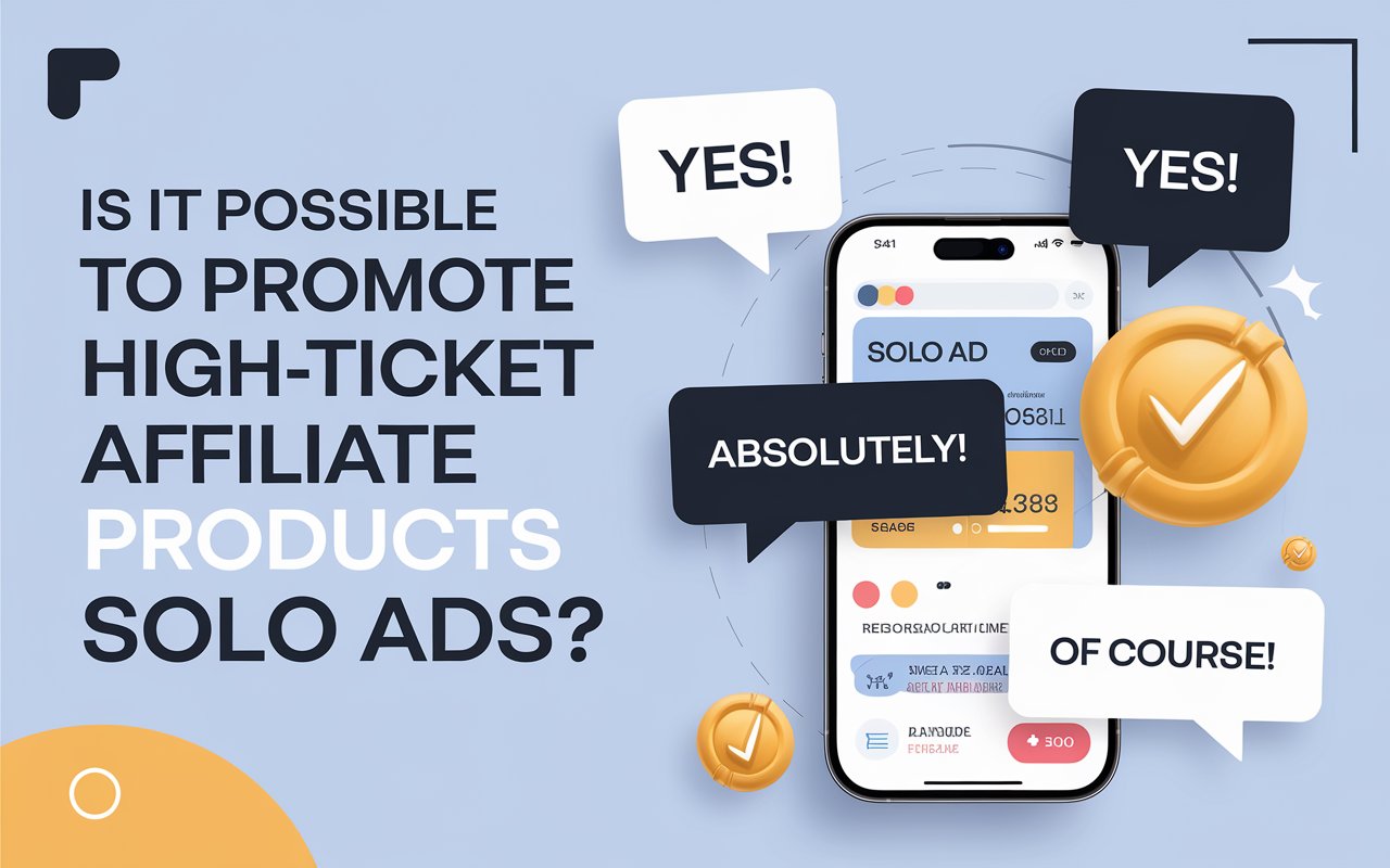 Is it possible to promote high-ticket affiliate products with solo ads?