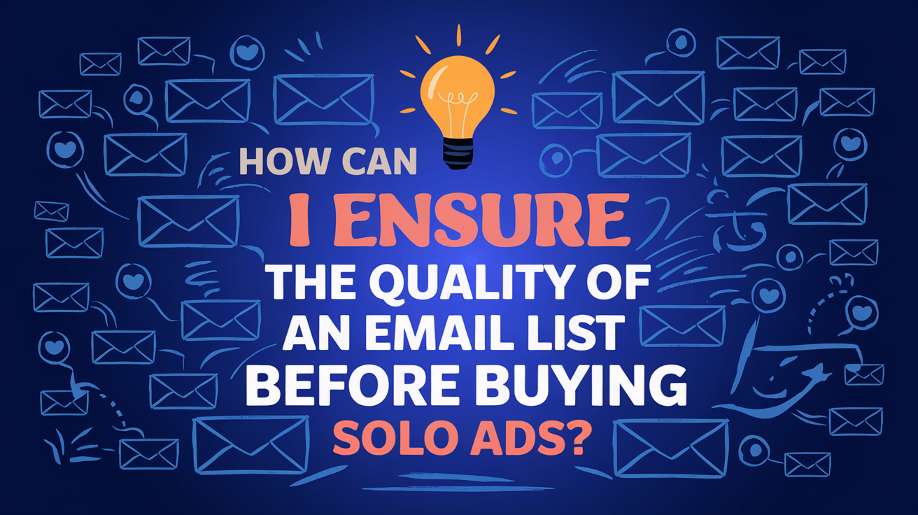 How Can I Ensure the Quality of an Email List Before Buying Solo Ads