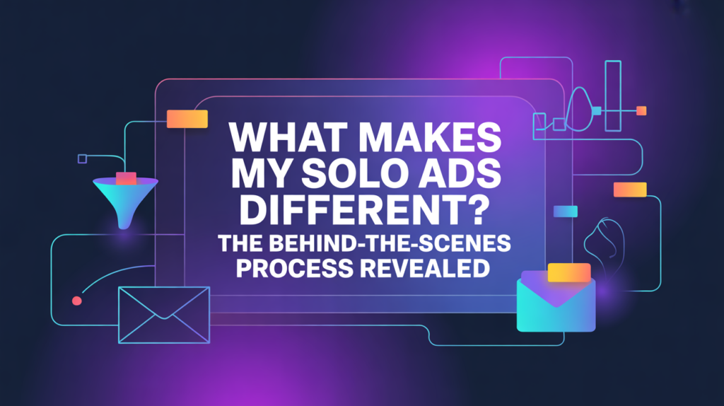 What Makes My Solo Ads Different? The Behind-the-Scenes Process Revealed